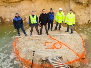 Rekordowa kolumna wykonana metodą iniekcji strumieniowej Soilcrete (Jet Grouting) o średnicy 5m, Keller Polska sp. z o.o      