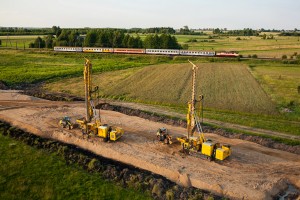 Wykonanie kolumn żwirowych pod trasę E65, Keller Polska sp. z o.o      